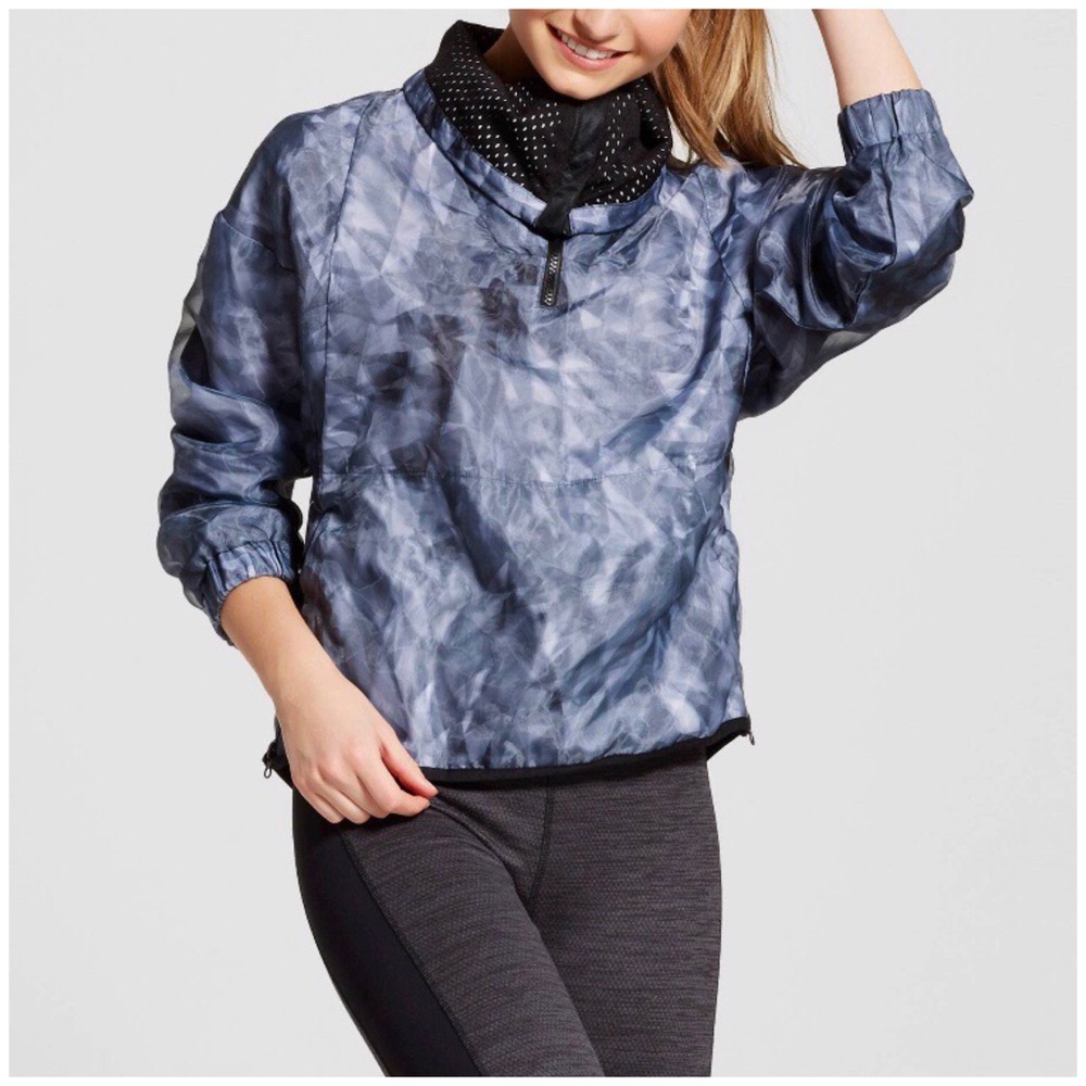Champion Gray Triangle Print Bomber Style Jacket S